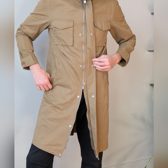 Han Kjobenhavn Double Zipper High Neck Canvas Trench Coat l SS 17 Collection - Picture 11 of 14